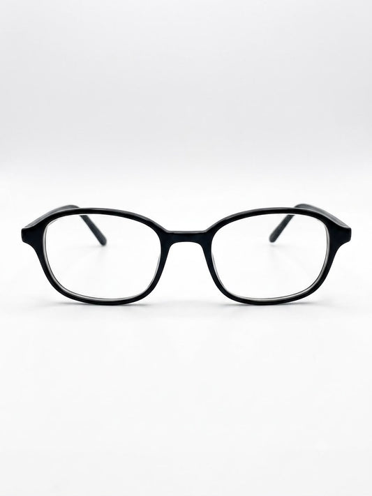Montura Clásica de Lentes Rectangulares - Color Negro