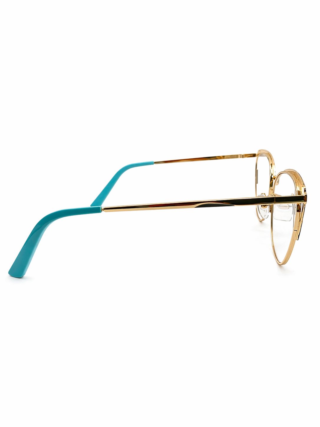 Gafas Cat-Eye Elegantes con Detalles Turquesas
