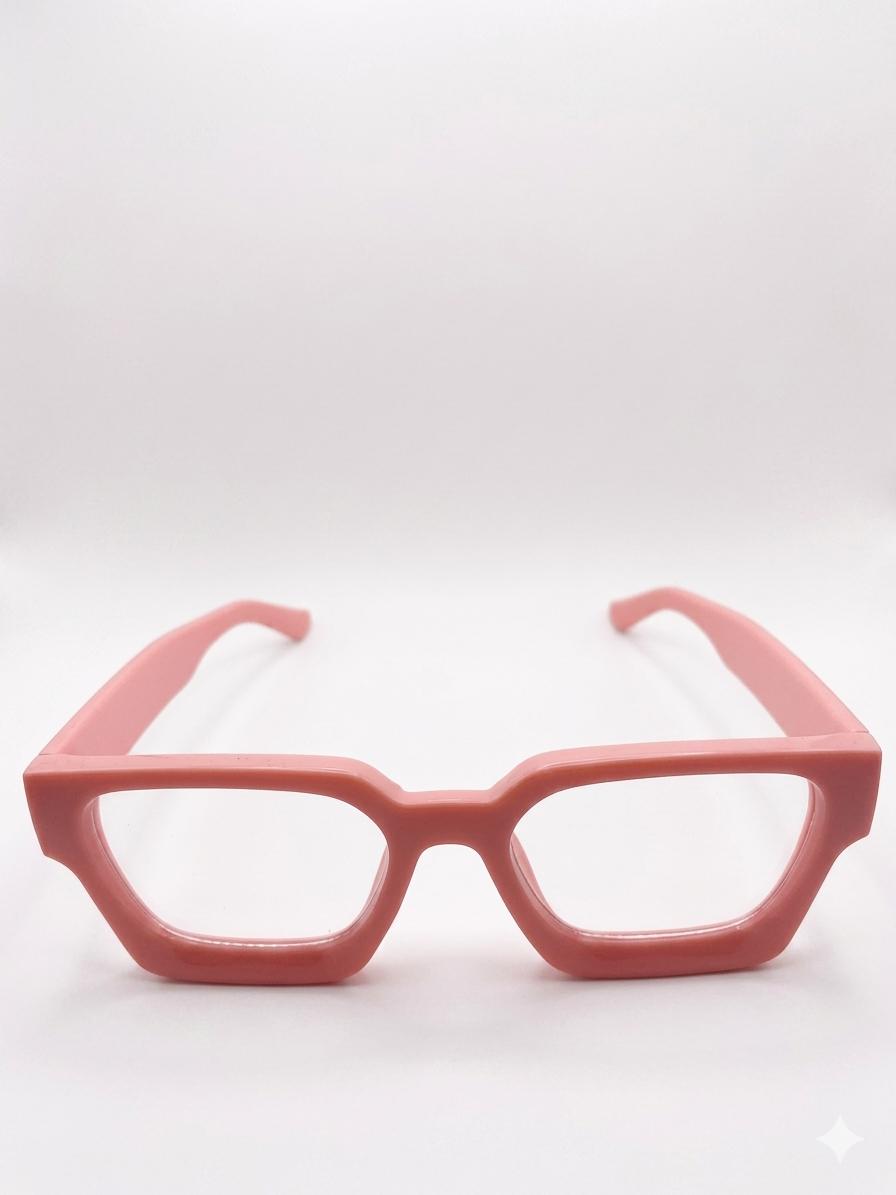 Lentes de Sol Retro de Marco Grueso Cuadrado – Edición Pink Pastel