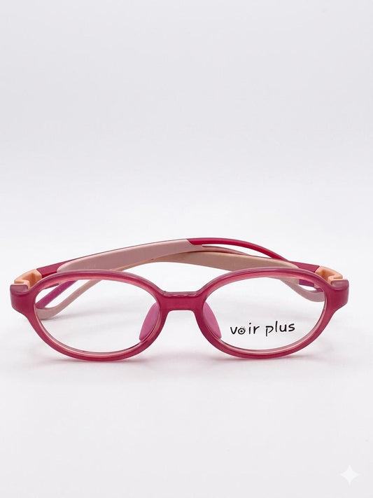 Gafas Infantiles Flexibles "voir plus" – Montura Ovalada Color Rosa/Fucsi