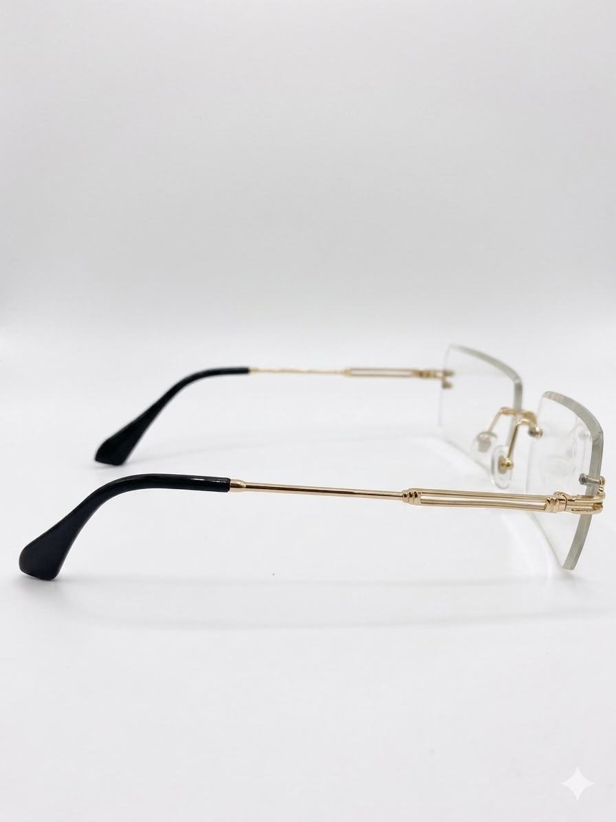 Lentes Oftálmicos Rectangulares Estilo Minimalista (Montura al Aire)