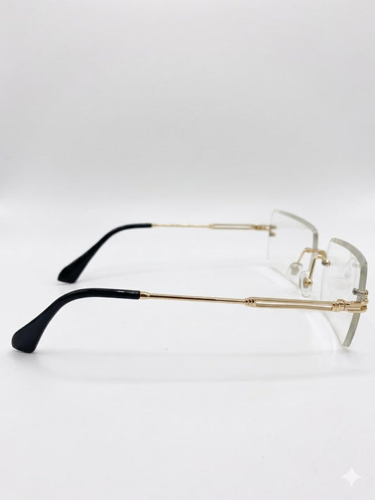 Lentes Oftálmicos Rectangulares Estilo Minimalista (Montura al Aire)