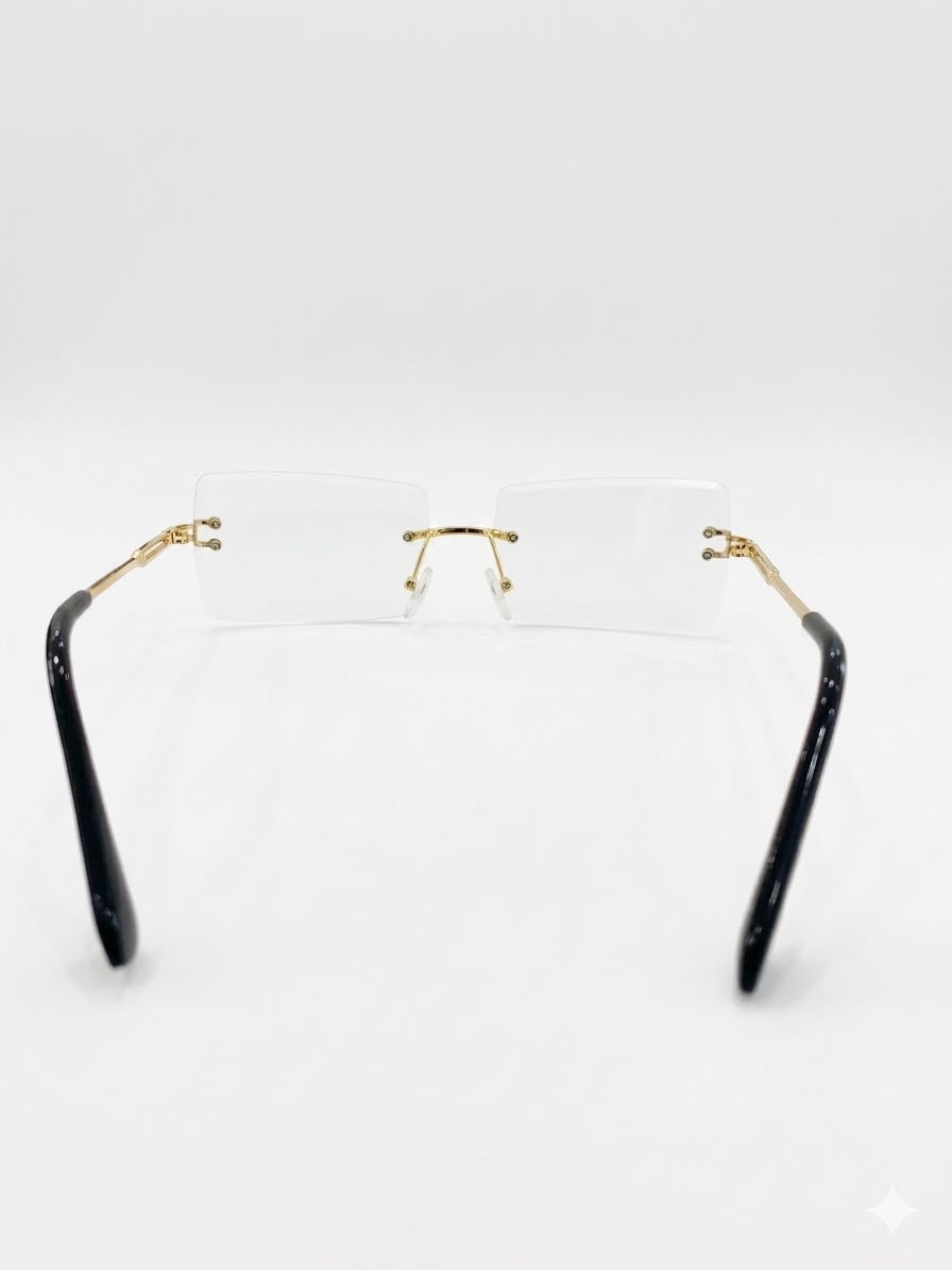 Lentes Oftálmicos Rectangulares Estilo Minimalista (Montura al Aire)